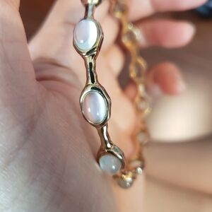 Oval Cabochon Moonstone Sterling Sliver Bracelet